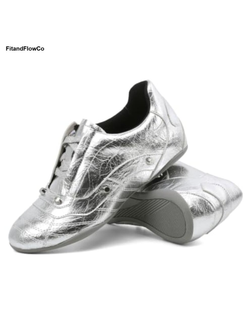 Women's Leather Fashion Sneakers Lace-Up Casual Walking Shoes